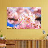 Atemberaubende und Phantastische rosa Sakura-Blume Leinwanddruck (Insitu (Wohnzimmer))