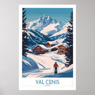 Atemberaubende Val Cenis Ski-Kunst für Winter-Enth Poster