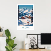Atemberaubende Val Cenis Ski-Kunst für Winter-Enth Poster (Heimbüro)