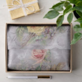 Atemberaubende Viktorianische Rose auf einem Silbe Seidenpapier (Geschenk)