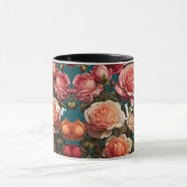 Atemberaubende Vintage botanische Blume Kaffee Tas Tasse (Zentrum)