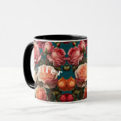 Atemberaubende Vintage botanische Blume Kaffee Tas Tasse (Vorderseite Links)