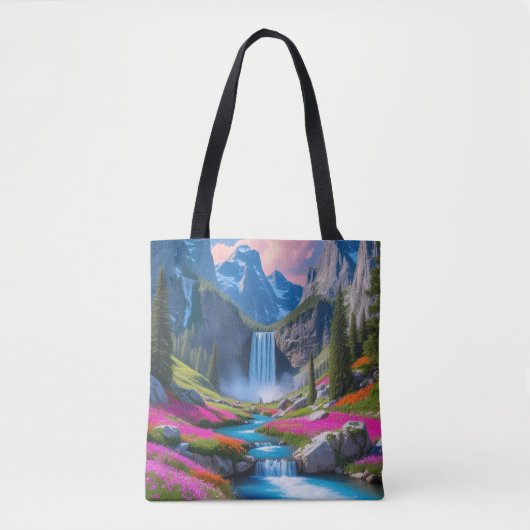 Atemberaubende Wasserfall & Bergwelt Tasche (Vorderseite)