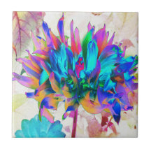 Atemberaubende Wasserfarbe Regenbogen Kaktus Dahli