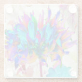 Atemberaubende Wasserfarbe Regenbogen Kaktus Dahli Glasuntersetzer (Rückseite)