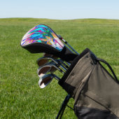 Atemberaubende Wasserfarbe Regenbogen Kaktus Dahli Golf Headcover (In SItu)