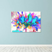 Atemberaubende Wasserfarbe Regenbogen Kaktus Dahli Leinwanddruck (Insitu (Holzboden))