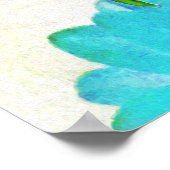 Atemberaubende Wasserfarbe Regenbogen Kaktus Dahli Poster (Ecke)