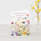 Atemberaubende Wasserfarben-Frühlingsflorensonderm Karte (Gelbe Blume)