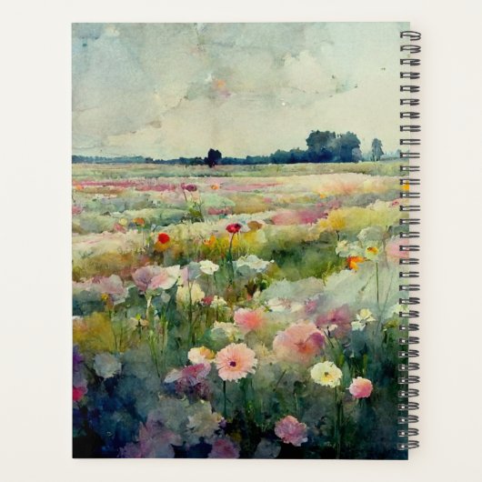 Atemberaubende Wasserfarben Landschaft Kunst, Dich Planer (Rückseite)