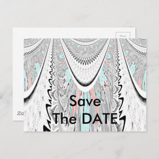 Atemberaubende, weiche Zyanfarben-Vektor-Illustrat Ankündigungspostkarte (Vorne/Hinten)