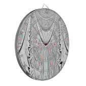 Atemberaubende, weiche Zyanfarben-Vektor-Illustrat Dartscheibe (Vorderseite Links)