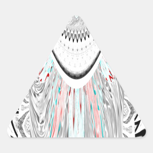 Atemberaubende, weiche Zyanfarben-Vektor-Illustrat Dreieckiger Aufkleber (Vorderseite)