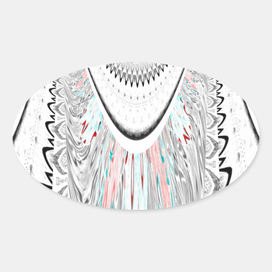 Atemberaubende, weiche Zyanfarben-Vektor-Illustrat Ovaler Aufkleber (Vorderseite)