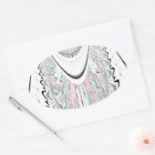 Atemberaubende, weiche Zyanfarben-Vektor-Illustrat Ovaler Aufkleber (Umschlag)