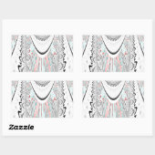 Atemberaubende, weiche Zyanfarben-Vektor-Illustrat Rechteckiger Aufkleber (Blatt)