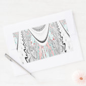 Atemberaubende, weiche Zyanfarben-Vektor-Illustrat Rechteckiger Aufkleber (Umschlag)