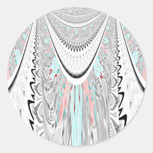 Atemberaubende, weiche Zyanfarben-Vektor-Illustrat Runder Aufkleber (Vorderseite)