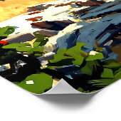 Atemberaubende Weihnachtslephantenmalerei Poster (Ecke)