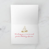 Atemberaubende Weihnachtsschmuck Gold Rote Sondera Feiertagskarte (Innenseite)