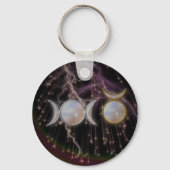 Atemberaubende wiccan Triple Goddess Kosmic Schlüsselanhänger (Vorderseite)