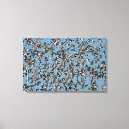 Atemberaubende Winterenten im Flug Leinwanddruck