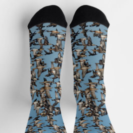 Atemberaubende Winterenten im Flug Socken