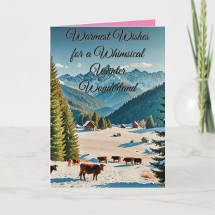 atemberaubende Winterlandschaft mit schneebedeckte Karte