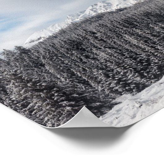 Atemberaubende Winterlandschaft Poster (Ecke)