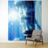 Atemberaubende Wintersonnenbäume Landschaft Wandteppich (Beispiel)