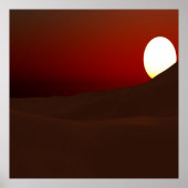 Atemberaubende Wüste Sonnenuntergang Serene Golden Poster (Vorne)