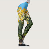 Atemberaubende Zwei-Tonen-Dioden Blumenfotografie Leggings (Rechts)