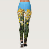 Atemberaubende Zwei-Tonen-Dioden Blumenfotografie Leggings (Rückseite)