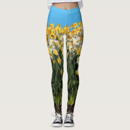 Atemberaubende Zwei-Tonen-Dioden Blumenfotografie Leggings