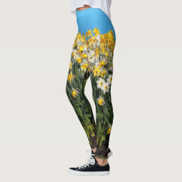 Atemberaubende Zwei-Tonen-Dioden Blumenfotografie Leggings