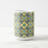 💛 💙 💚 Atemberaubenden, blauen und gelben Azulej Kaffeetasse (Mittel)