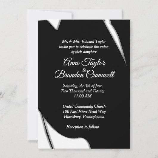 Atemberaubender Abstrakter Abend Einladung zur Hoc (Vorderseite)