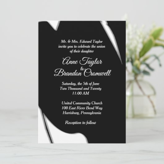 Atemberaubender Abstrakter Abend Einladung zur Hoc (Stehend Vorderseite)