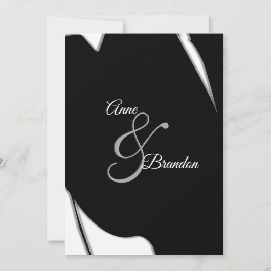 Atemberaubender Abstrakter Abend Einladung zur Hoc (Rückseite)