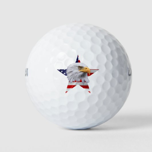 Atemberaubender Adler, die amerikanische Flagge Pa Golfball (Vorderseite)