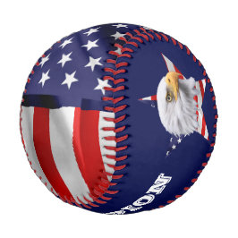 Atemberaubender Adler, die amerikanische Flagge, S Baseball