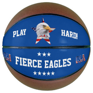 Atemberaubender Adler, die amerikanische Flagge, S Basketball