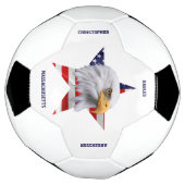 Atemberaubender Adler, die amerikanische Flagge, S Fußball (Gedreht)