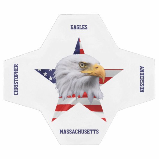 Atemberaubender Adler, die amerikanische Flagge, S Fußball (Flach)