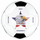 Atemberaubender Adler, die amerikanische Flagge, S Fußball (Vorderseite)