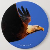 Atemberaubender Adler im Winter Sonnenuntergang Button (Vorderseite)