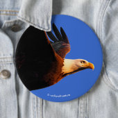 Atemberaubender Adler im Winter Sonnenuntergang Button (Beispiel)