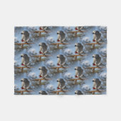Atemberaubender afrikanisches Grau-Papagei Fleecedecke (Vorderseite (Horizontal))