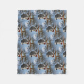 Atemberaubender afrikanisches Grau-Papagei Fleecedecke (Vorderseite)