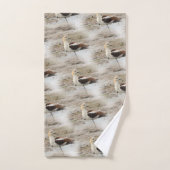 Atemberaubender American Avocet Wading Bird am Str Badhandtuch Set (Handtuch)